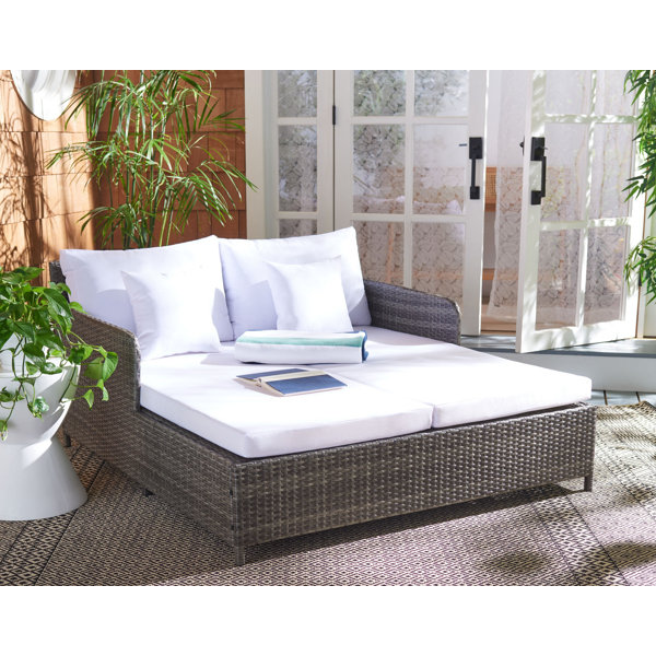 Latitude Run® Cadeo Wicker/Rattan Daybed with Mattress & Reviews Wayfair